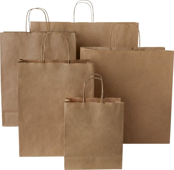 Kraft paper bag 18 x 8 x 21 cm- From €0.45 per unit