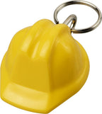 Hard hat-shaped recycled keychain