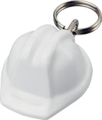 Hard hat-shaped recycled keychain