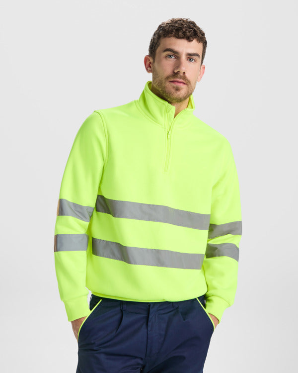Hi-vis half-zip sweatshirt- From €18.99 per unit